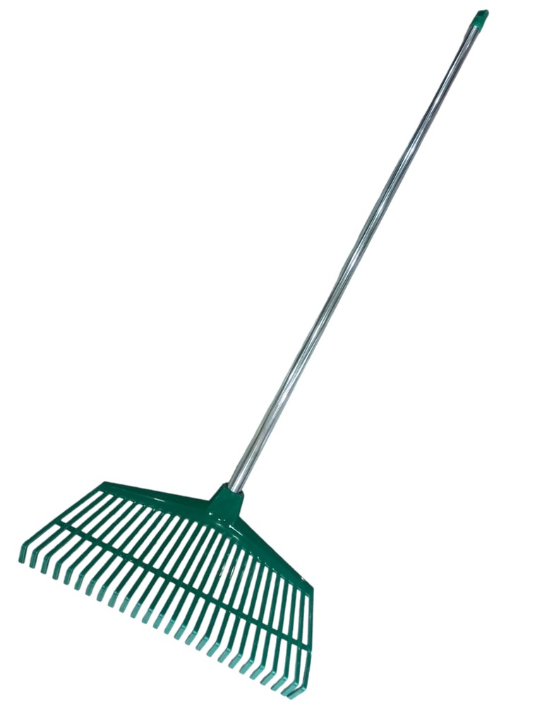 [R5FP] GREENLAWN PLASTIC FAN RAKE  WITHE STICK