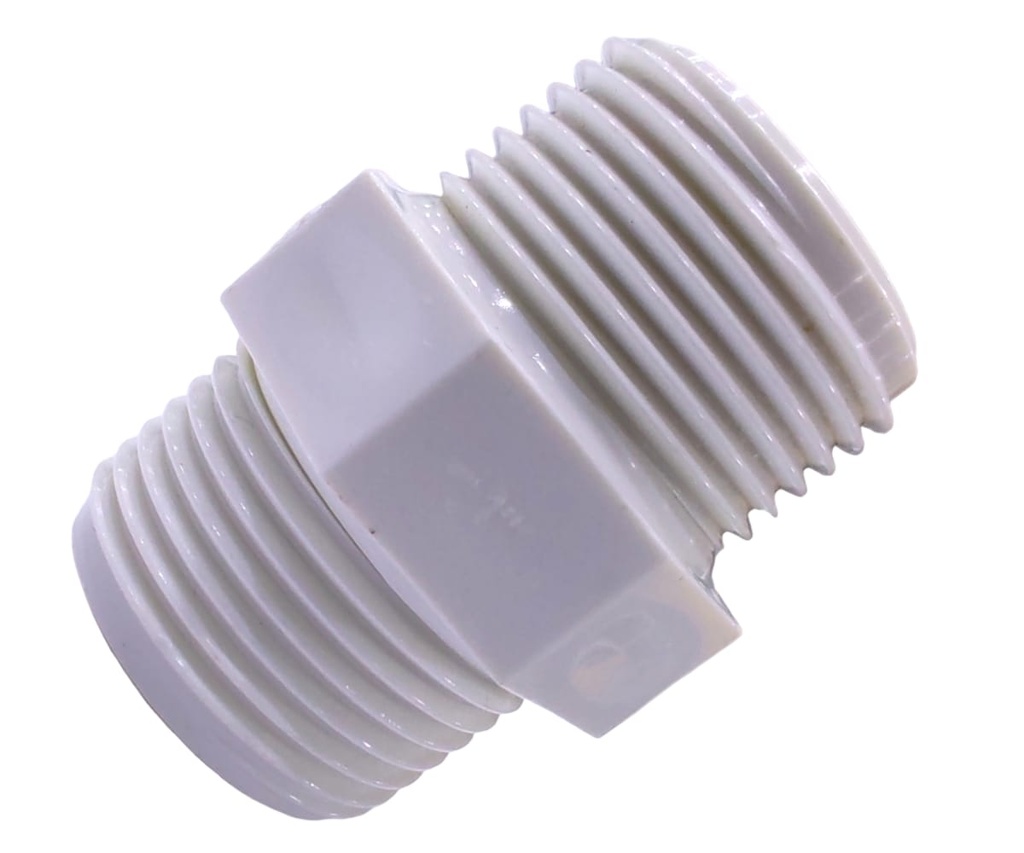 [3501] PVC NIPPLE 1/2" (1/2")